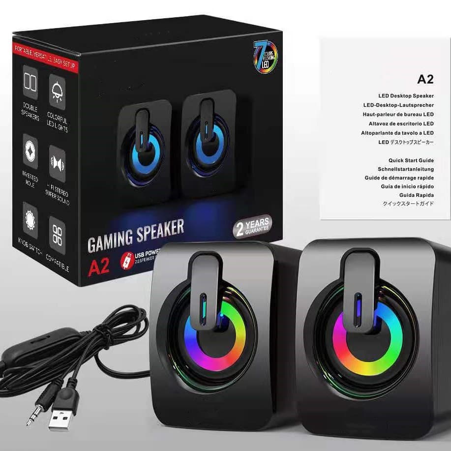 Cross-border E-commerce Computer Speaker for Desktop and Laptop with Multimedia, Wired RGB, Bluetooth, and Stereo