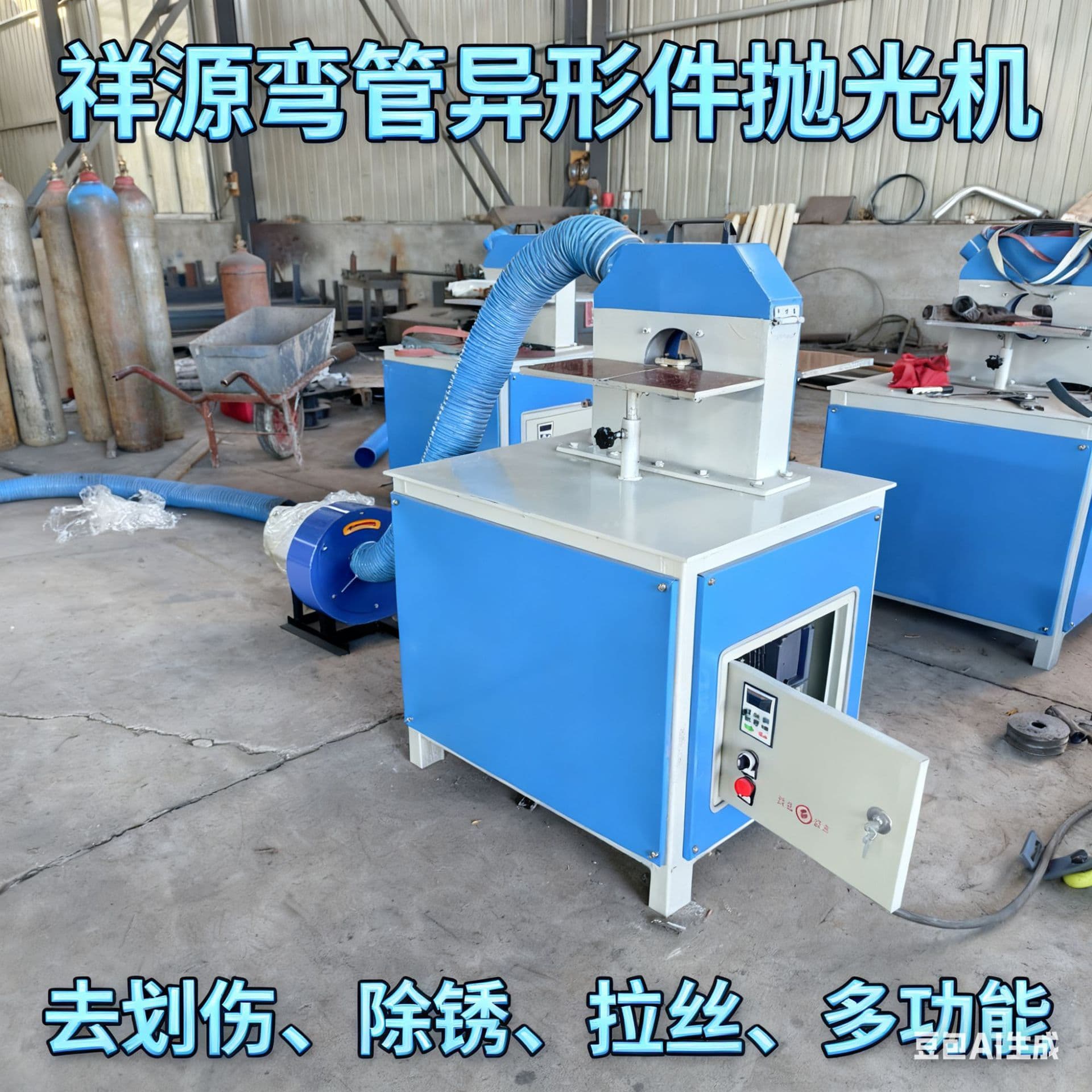 Stainless Steel/Aluminum Tube Vehicle Handle/Door Knob Polisher - Round Pipe Rust Removal & Scratch Repair Bending Polishing Machine