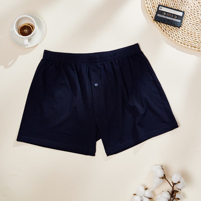 Men's Cotton Boxer Briefs Loose Breathable Comfortable Four-Corner Pants Summer New Sleep Pants Solid Color Casual A-Luo Pants Wholesale