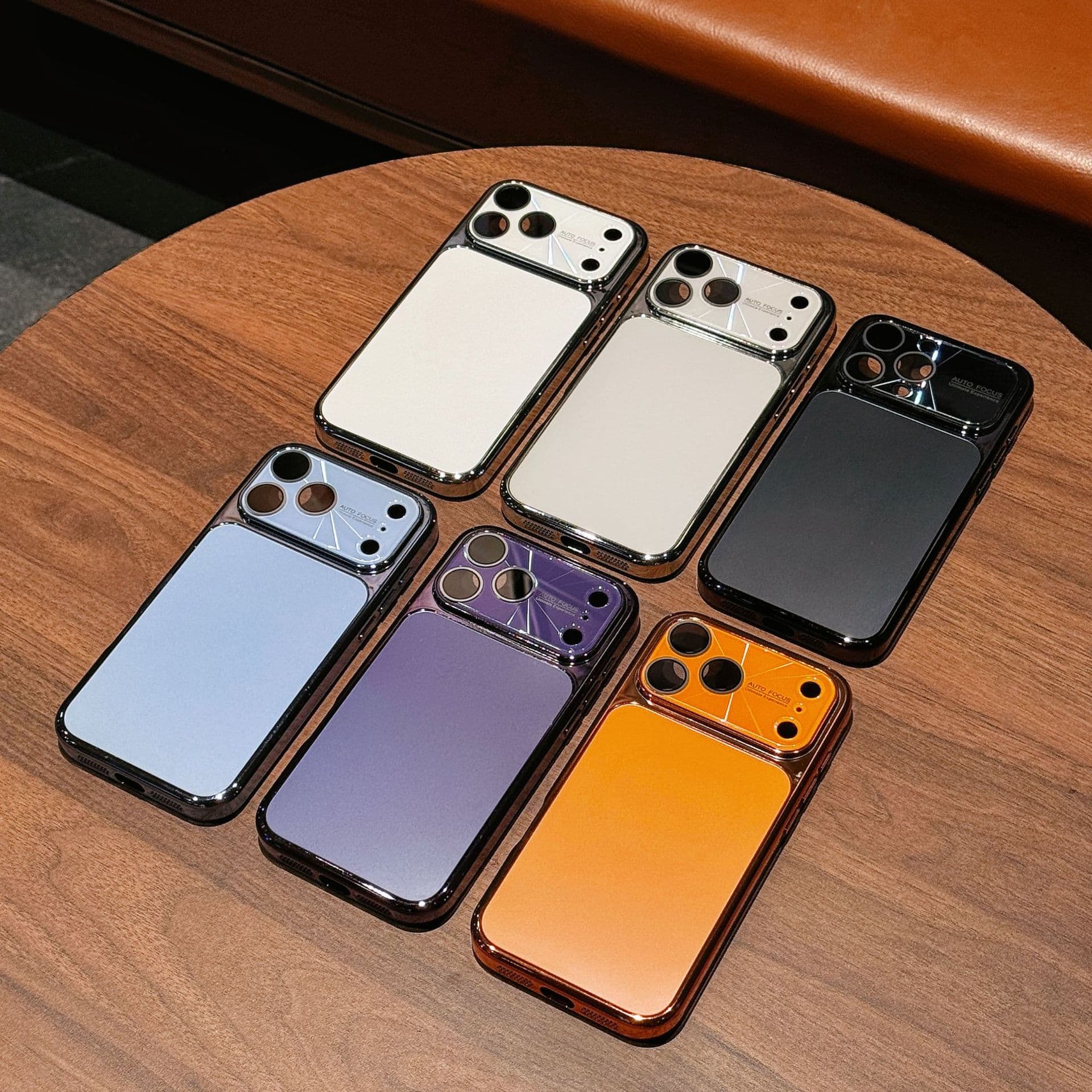 New Electroplated Large Window Phone Case Compatible with iPhone 17 Pro Max, Apple 16, Laser 15, Electroplated Matte 14