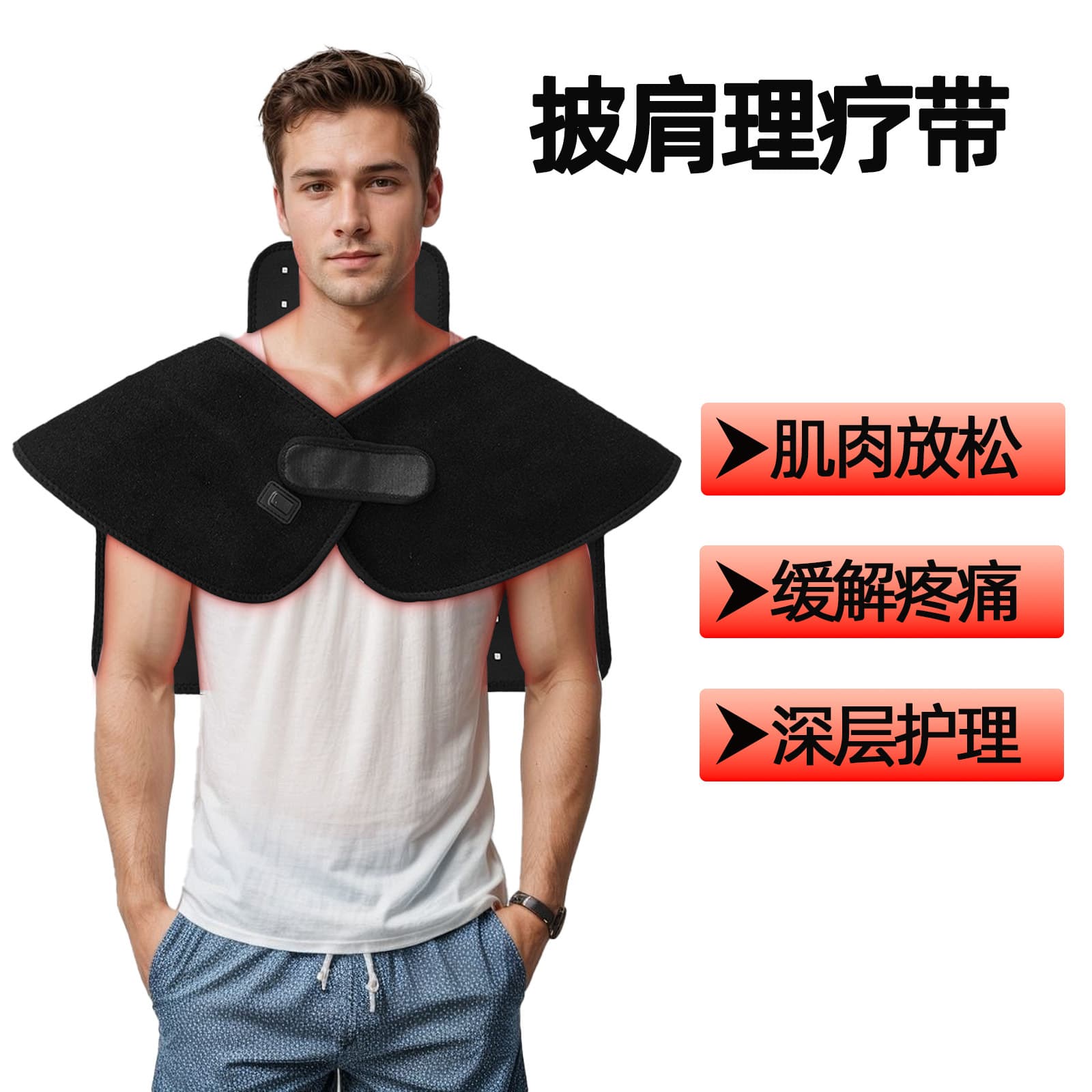 Amazon 850nm Infrared Therapy Shoulder Wrap Penetrates Deep to Relieve Pain, Red Light Relaxes Muscles, Shoulder Beauty