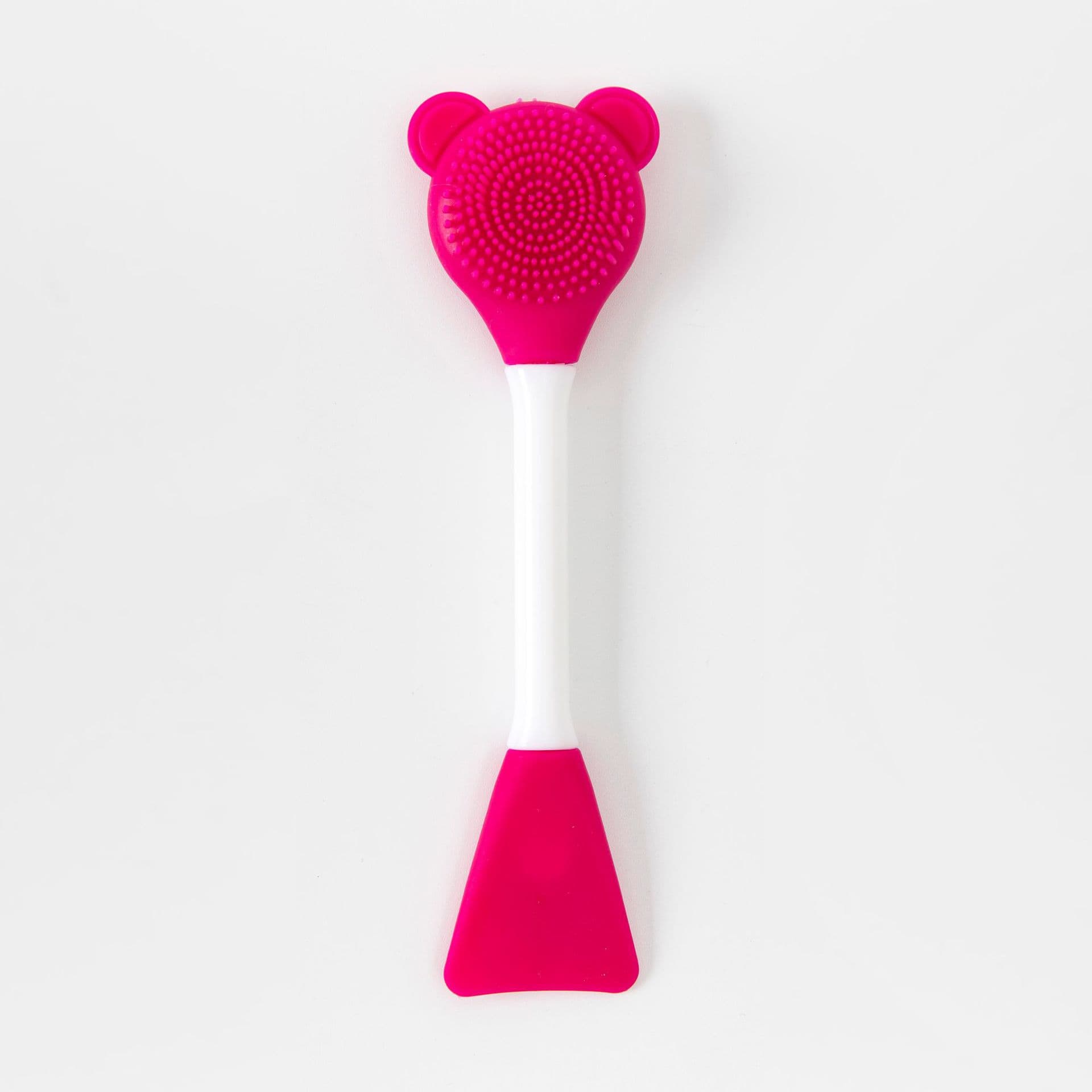 Dual-Ended Silicone Facial Mask Brush for Face Cleaning and Makeup Tool