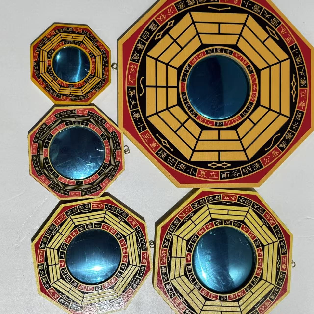 Bagua Mirror Convex Concave Home Entrance Ornament Small Outdoor Door and Window Hanging Feng Shui Decor