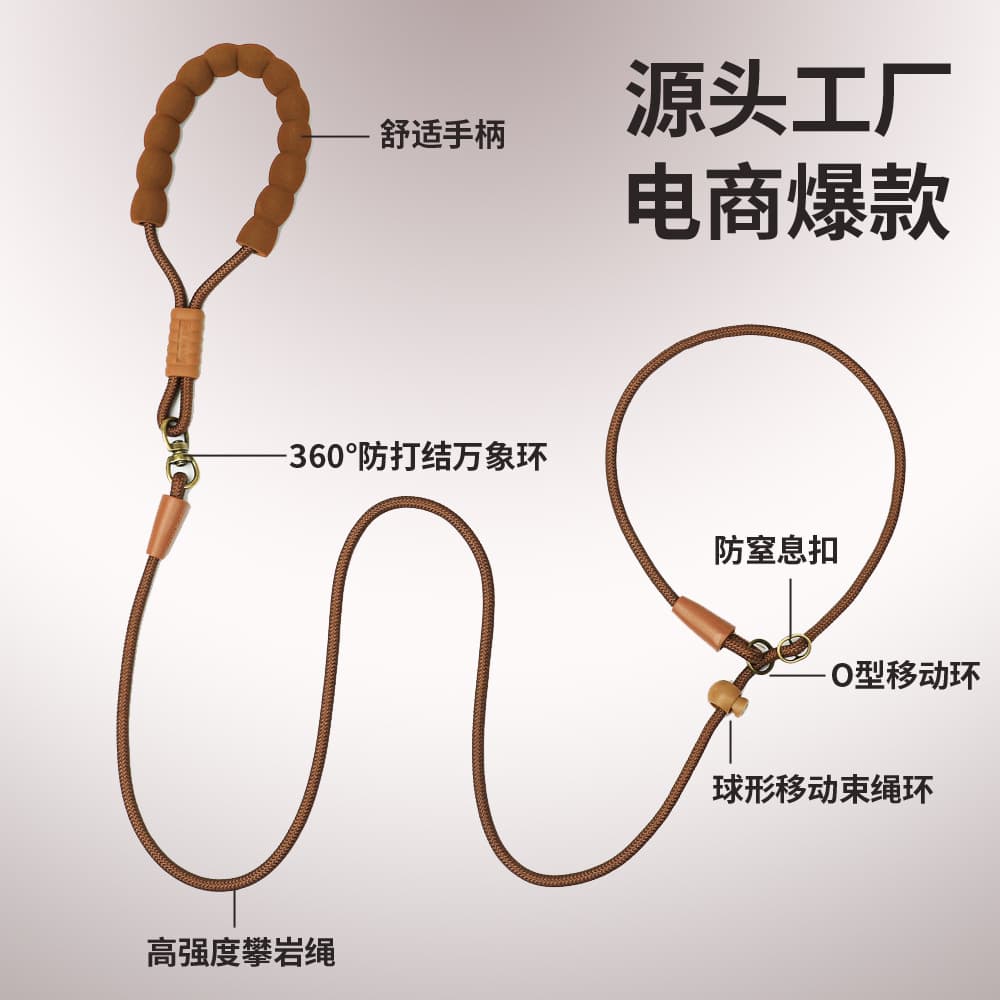 Dog Show P-Chain Leash, Anti-Pull Training Leash for Large, Medium, and Small Dogs