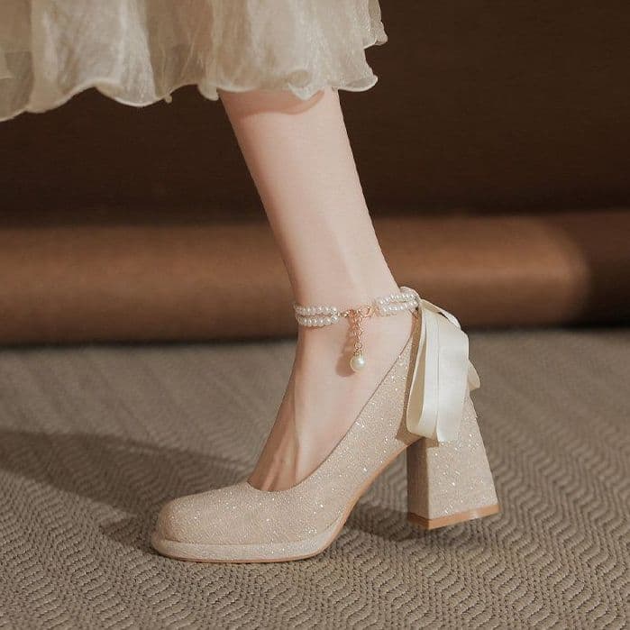 Summer New Style High-Heeled Shoes with Skirts for Women 2026 Fairy Style Cheongsam New Chinese Style Wedding Shoes Bride Bridesmaid Shoes