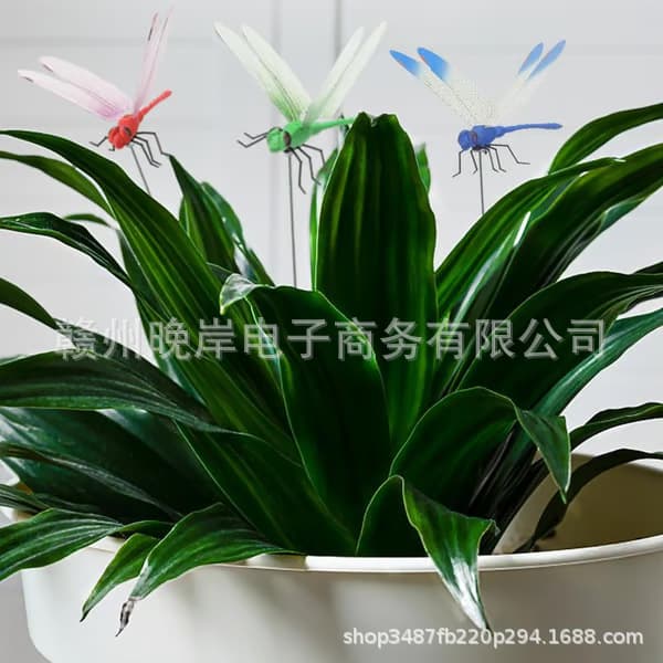 Cross-border Outdoor Fake Dragonfly Rod Clip Artificial Dragonfly Home Decoration Background