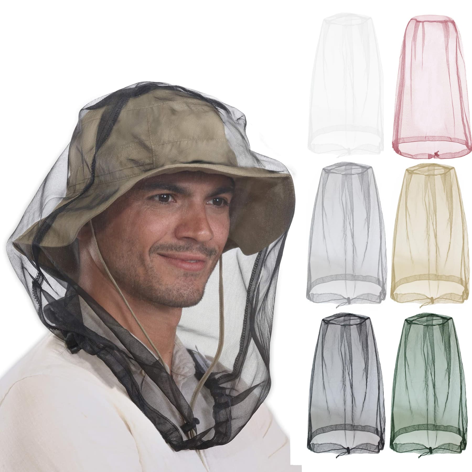 Mosquito Repellent Hat, Outdoor Dust-Proof Insect-Proof Fishing Hat, Beekeeping Hat with Bee-Proof Sun Visor