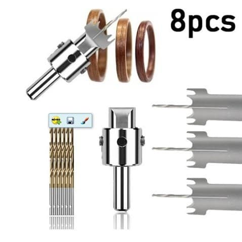 Interchangeable Head Ring Knife Finger Knife Ring Remover Bead Buddha Bead Drill Bit Barrel Woodworking Tool