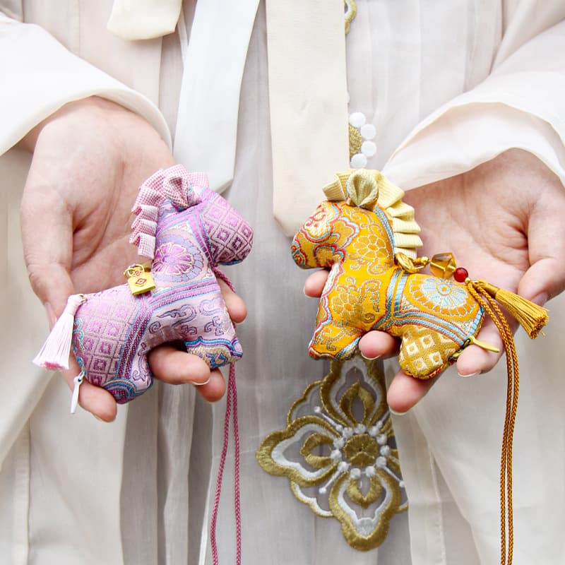New Little Horse Pendant Sachet Blessing Bag Zipper Replaceable Fragrance Song-Style Brocade Chinese Sachet Gift