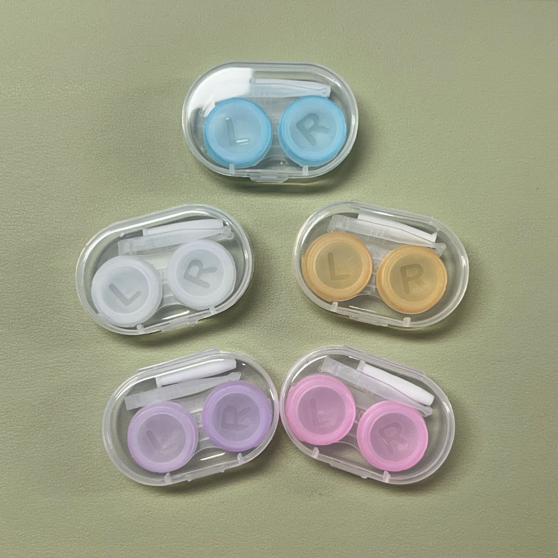 Simple Companion Contact Lens Case Portable Double Lens Case Storage Replacement Box 114