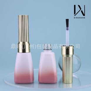 12ml nail gel empty bottle, custom spray electroplating colored light-blocking silk screen hot stamping nail gel glass empty bottle
