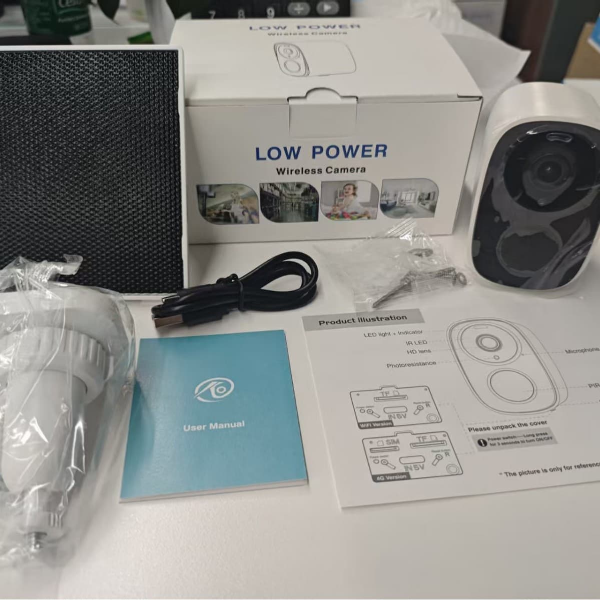 C2 3MP Home 4G Battery Low Power Consumption Solar Surveillance Camera Outdoor No Plug-in No Punch Remote