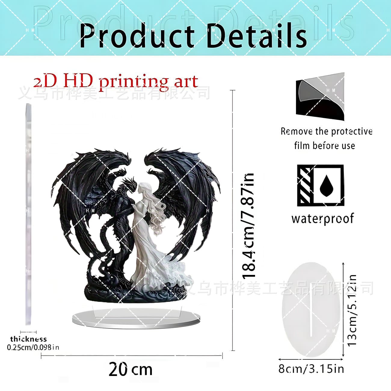 Cross-border Best Seller Bohemian Style Elf Flat Acrylic Desktop Ornament for Bedroom, Study, and Office Decoration