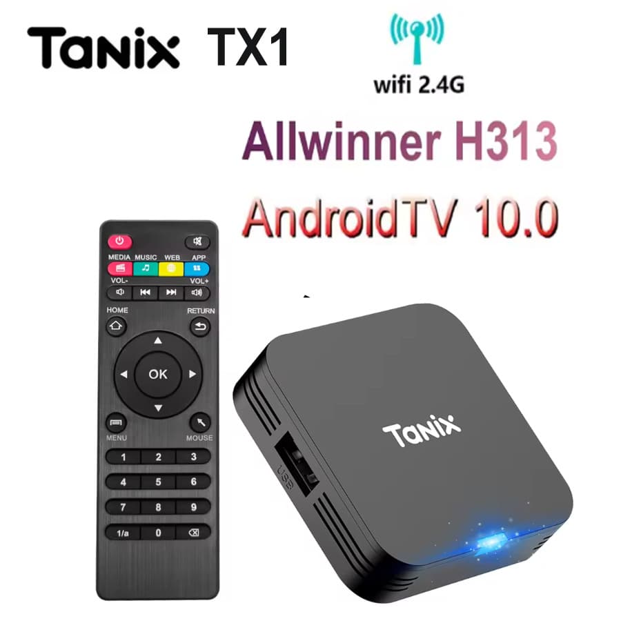 TANIX TX1 H313 Android 10 TV Box 2.4G WiFi 1G 8G 2G 16G Player