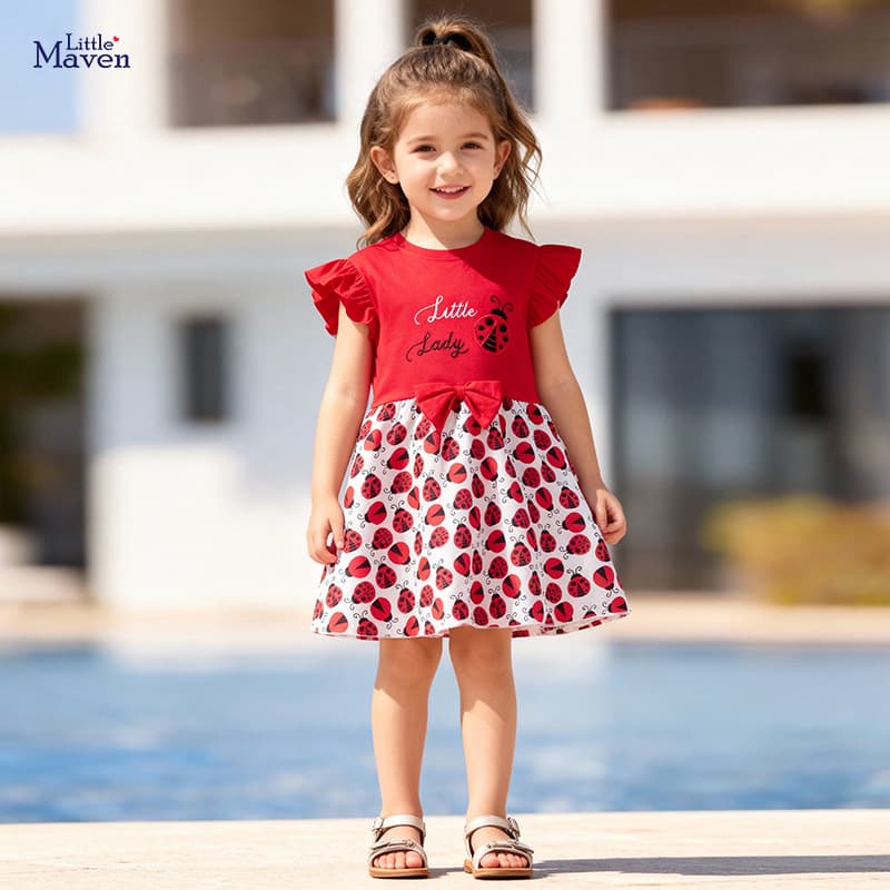 Little Maven Summer Cross-border Children's Dress Wholesale European and American Style Kids Dress Cute Baby Dress
