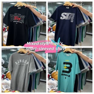Men's Clothing Mixed Surplus Wholesale, Spring/Autumn and All-Season Tops and Pants, Live Streaming Inventory, Random Styles, No Selection Required