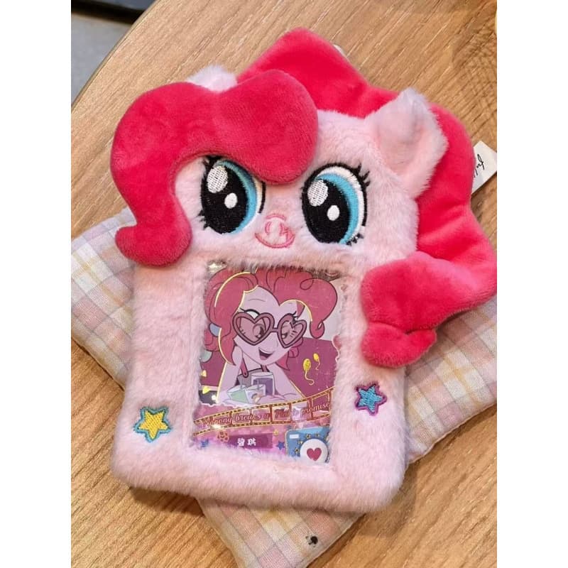 Green Star Card Holder My Little Pony Plush Pendant Keychain Doll Polaroid Photo Card Plush Card Holder