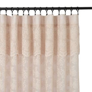 Cross-border French Lace Sheer Curtain Pink Semi-sheer Lace Curtains Export Stock Ready-made Curtains Sheer Curtains