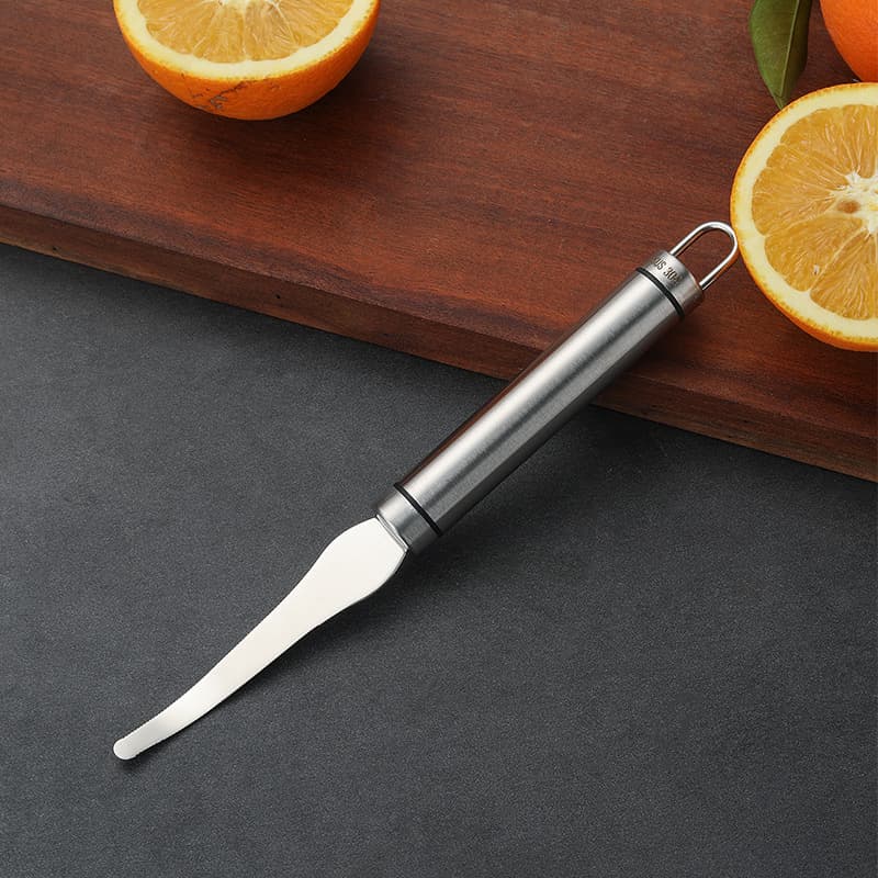 Household orange cutter with 304 stainless steel blade, flesh separator for navel oranges