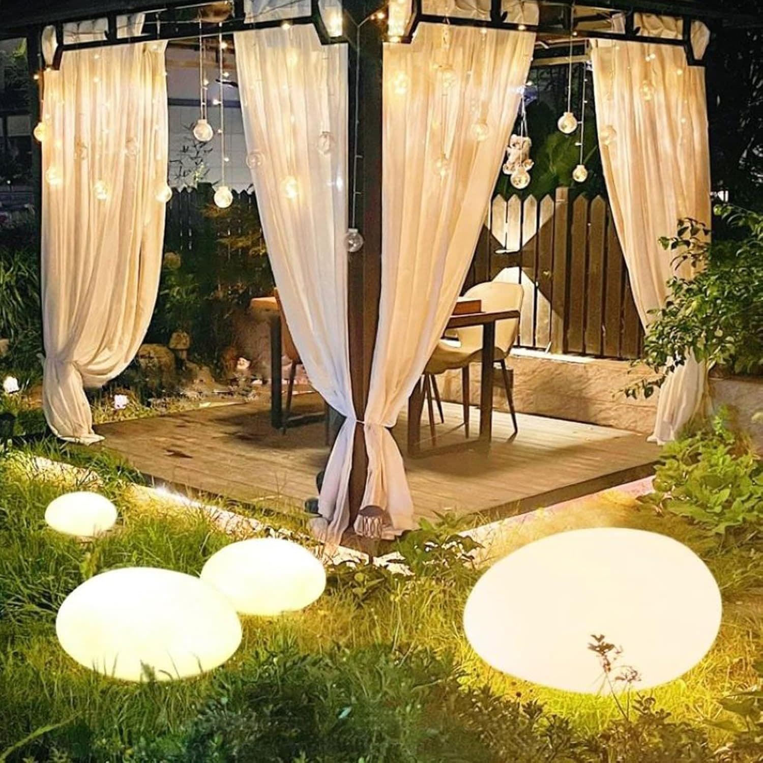 Solar luminous stone cobblestone lamp simulation colorful stone lamp outdoor park lawn lamp atmosphere lamp landscape lamp