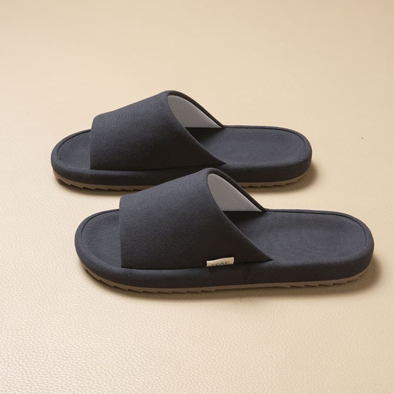 Silent Cotton Linen Home Slippers Indoor Wooden Floor Anti-slip Soft Bottom Hotel High End Men Women Slippers Comfortable Summer