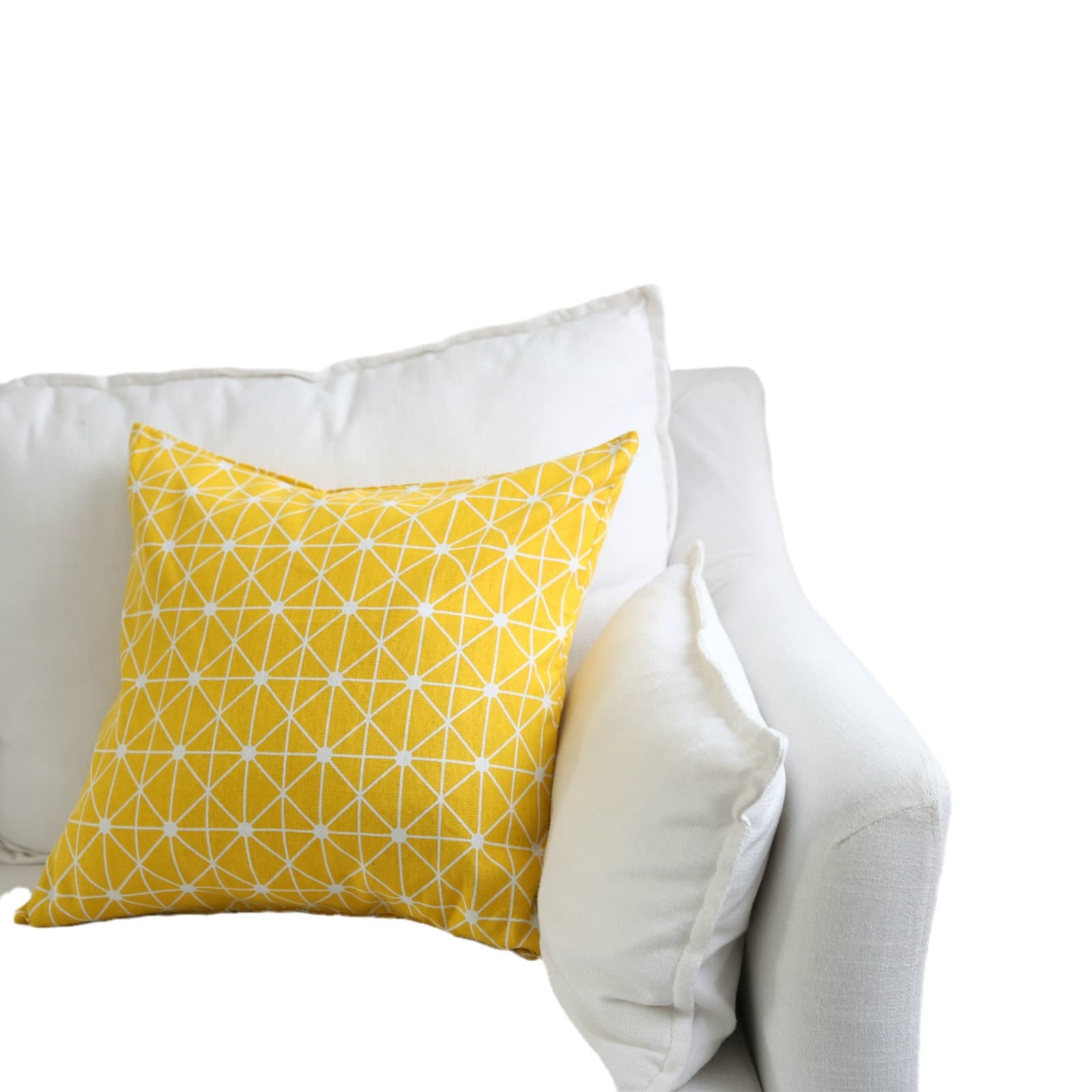 Modern Minimalist Sofa Pillowcase Sample Room Pattern Cotton Linen Material Printed Polyester Fiber Filling Not Included