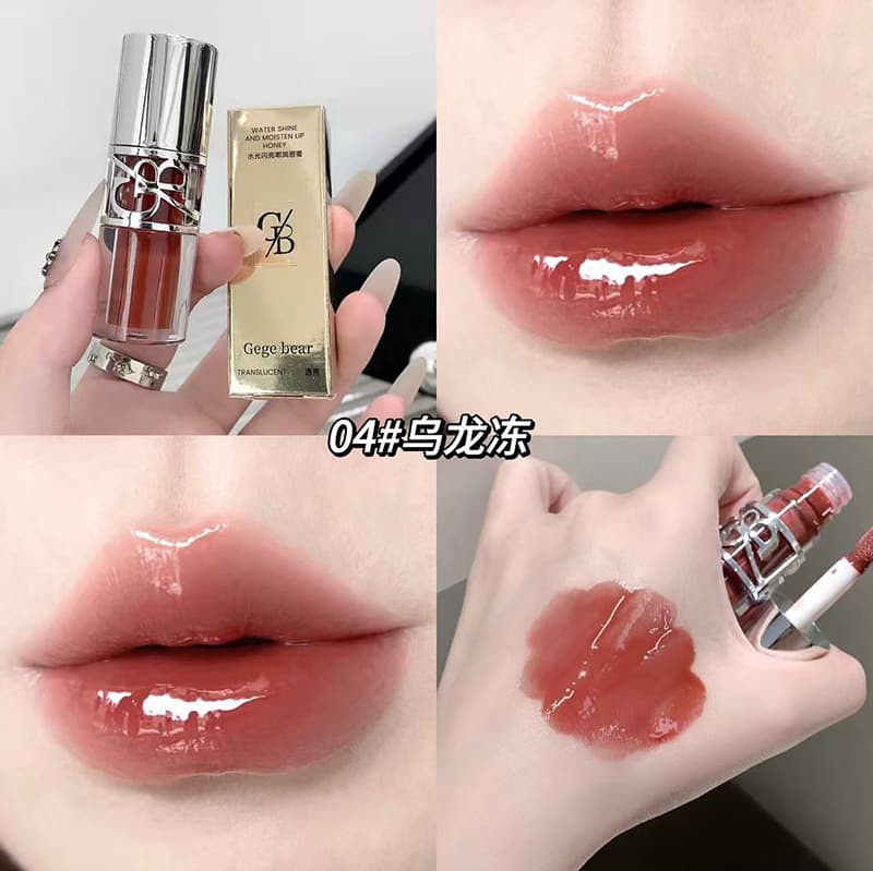 Glossy Shiny Plump Moisturizing Lip Gloss Balm Lip Tint Lip Oil Hydrating Lip Gloss Moisturizing Crystal Clear Lipstick Cross-border Foreign Trade