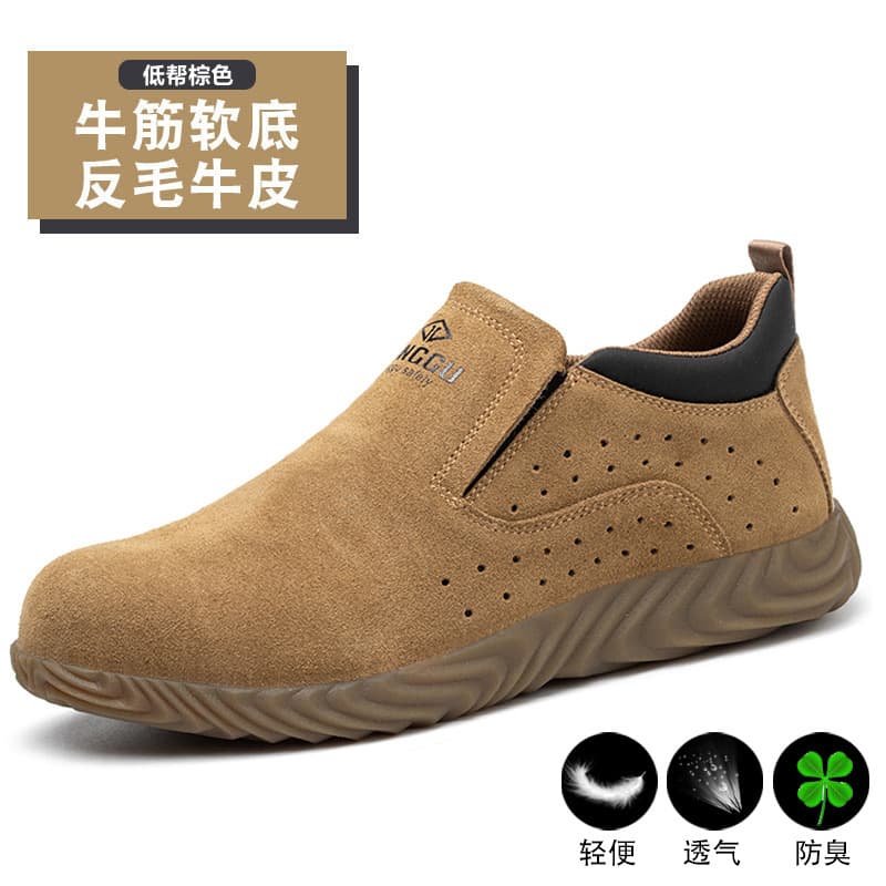 Labor Protection Shoes for Men, Anti-Smash and Anti-Stab Work, Breathable, Anti-Odor, Spark-Resistant Welder, Lightweight Steel Toe Caps, Construction Site