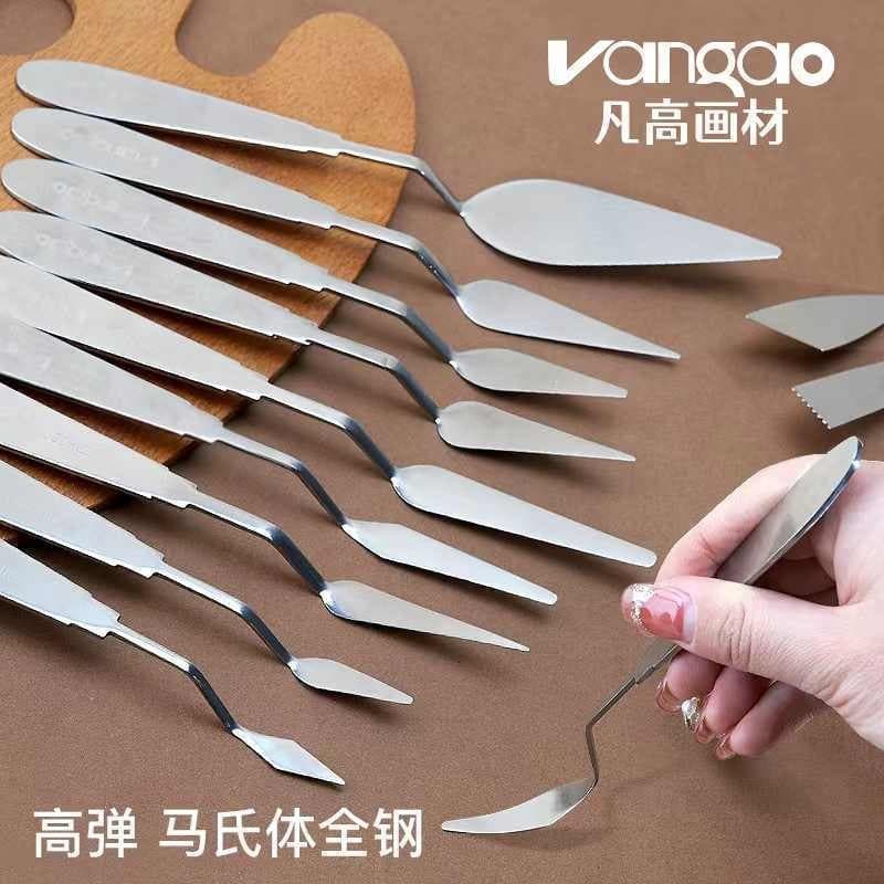 All-Steel Handle Spatula Palette Knife Cake Spatula Flat Flexible Super Elastic Painting Knife Oil Painting Knife