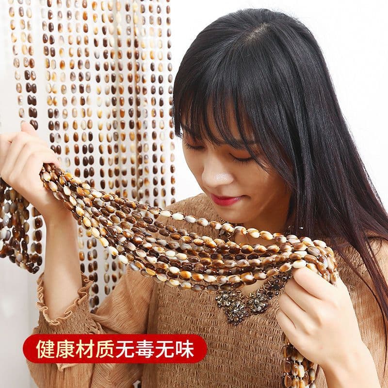 Beaded Curtain with Jade and Gourd for Summer, Home Living Room, Bedroom, Entryway Partition, Bathroom, Crystal Anti-Mosquito and Fly Screen