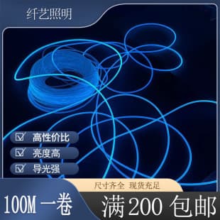 Solid Core Fiber Optic Light Guide Side Glow Fiber Soft Edge Trim Ambient Lighting Material Wholesale
