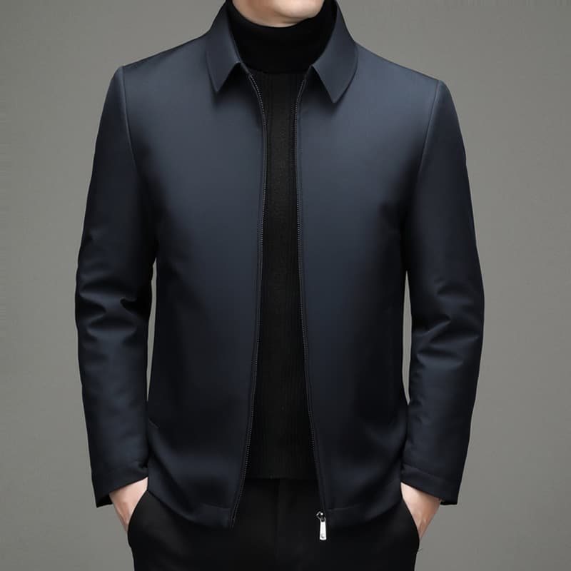 Men's Executive Jacket 90% Down Detachable Liner Winter Middle-Aged Father's Business Casual Warm Coat