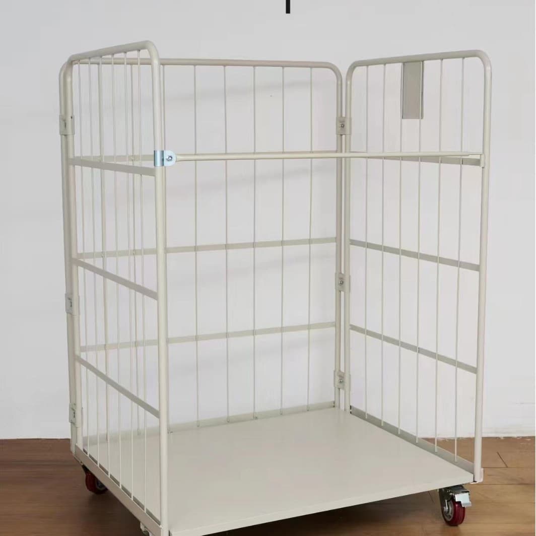 Reinforced and thickened foldable logistics trolley for turnover handling, warehouse assembly/disassembly, express sorting cage cart, mobile storage