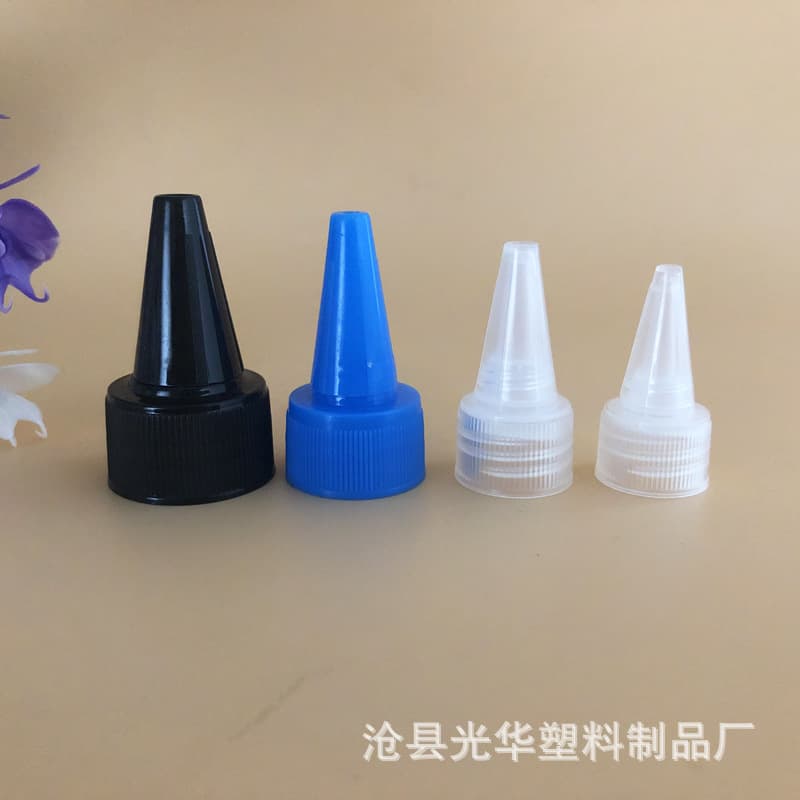 In stock: 18, 20, 24, 28 thread perm lotion caps, pointed tip covers, plastic nozzle caps, glue bottle lids.