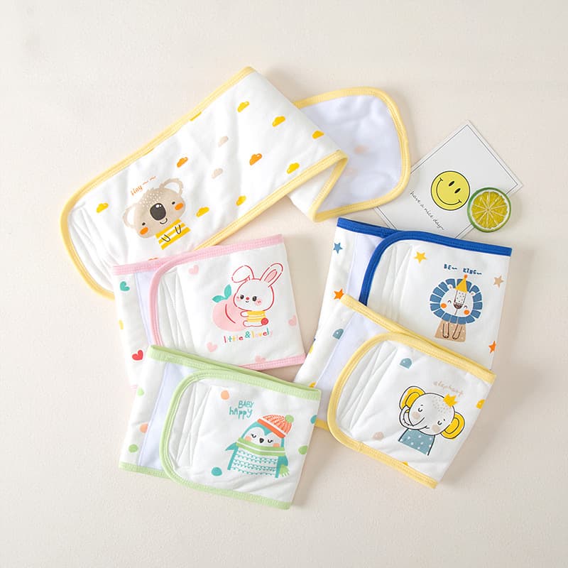 Baby Belly Wrap Pure Cotton Navel Protector Quilted Newborn Belly Band Children's Abdomen Bib