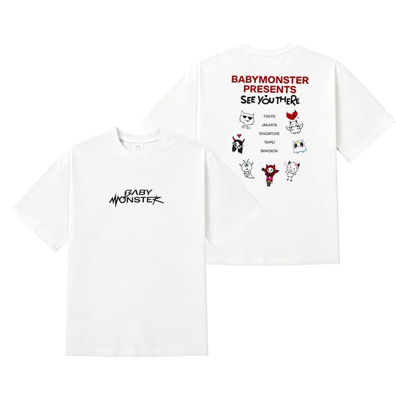 BABYMONSTER SEE YOU THERE T-shirt｜Seven-person group printed trendy brand items wholesale