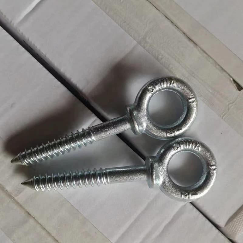 Hammock Hanging Stainless Steel Ring Wood Screw Eye Bolt Machine Screw Self-Tapping Wood Thread Customizable M8*80