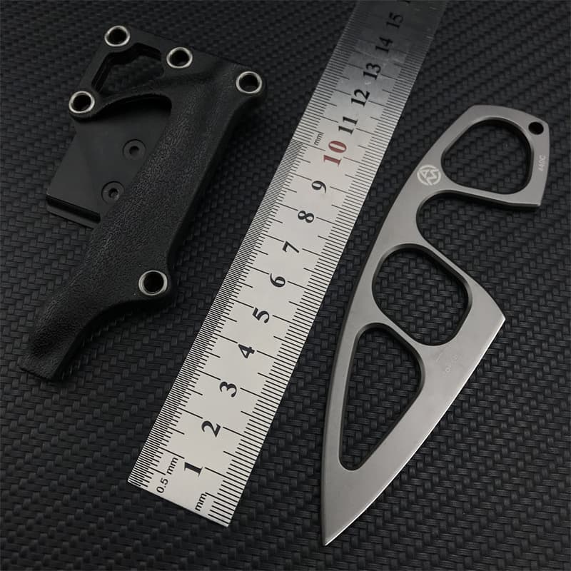 Outdoor mini self-defense small straight knife carabiner knife EDC multifunctional portable tool knife camping sharp survival