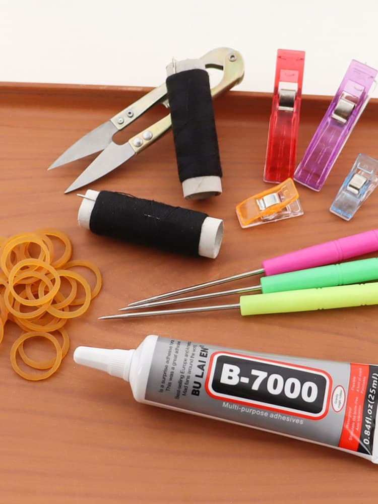 Song Jin handmade material package DIY handmade tool set scissors glue rubber band needle thread clip awl
