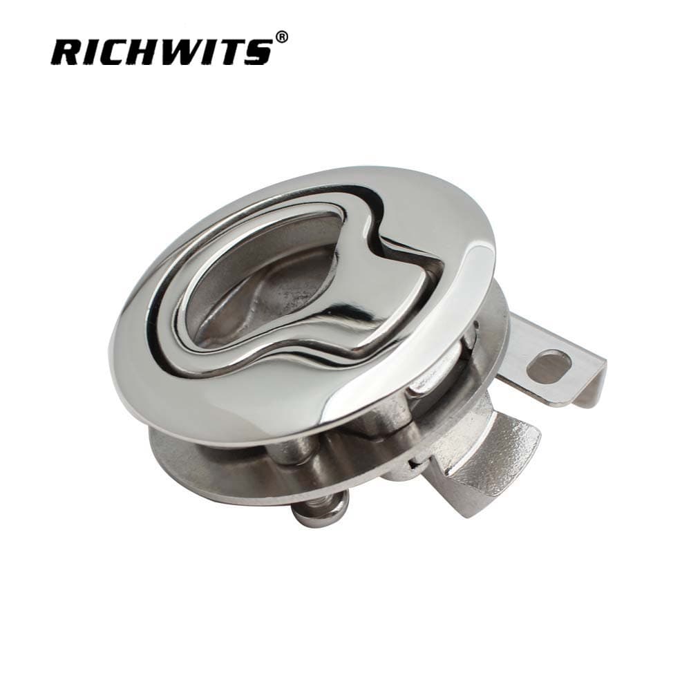 Stainless Steel 316 Floor Lock, Round Lock, Yacht Floor Buckle, Round Pull Ring Door Lock, Deck Lid Door Lock