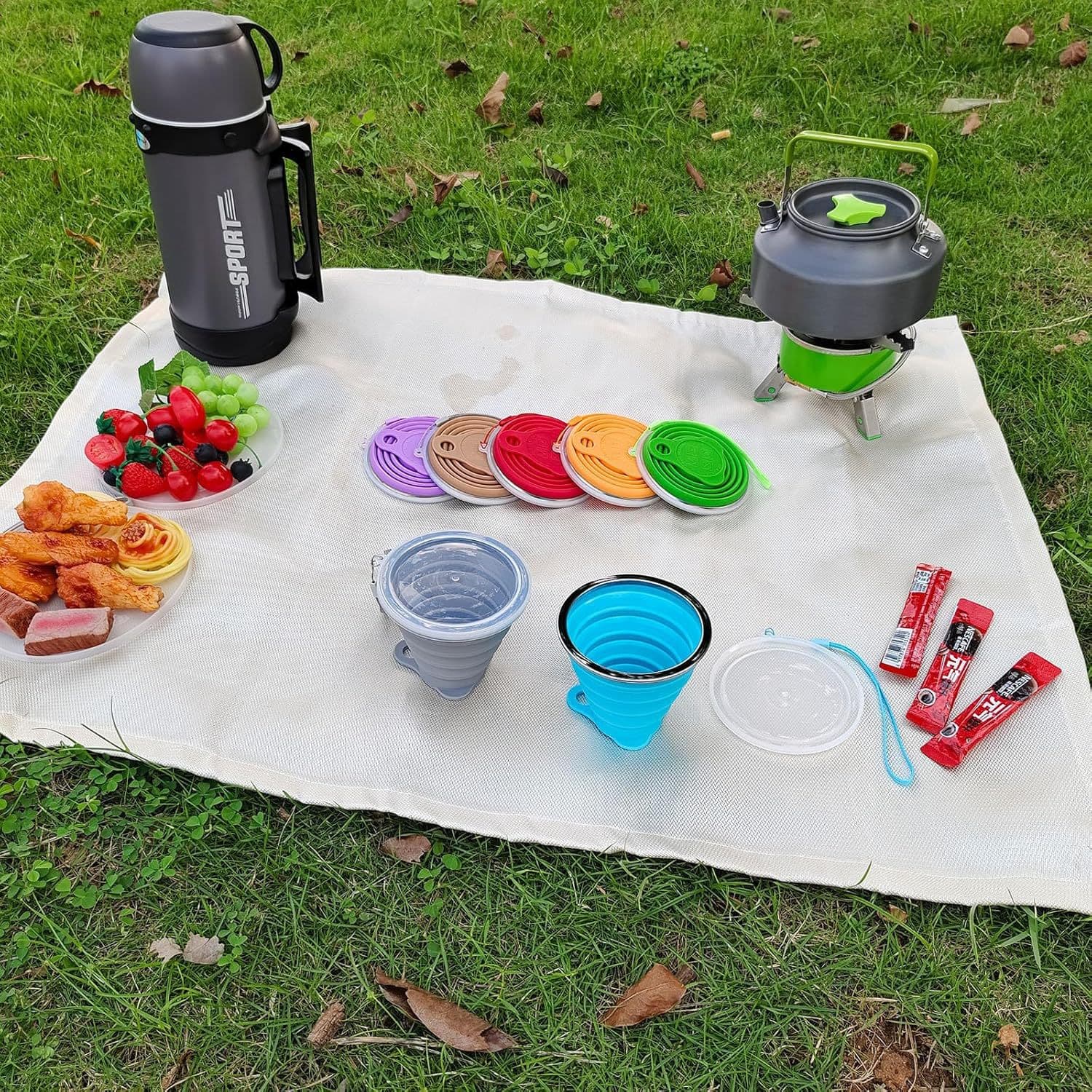 Outdoor Portable Collapsible Water Cup, Food-grade Silicone Foldable Cup, Travel Mouthwash Stretchable Cup, Manufacturer Stock Wholesale