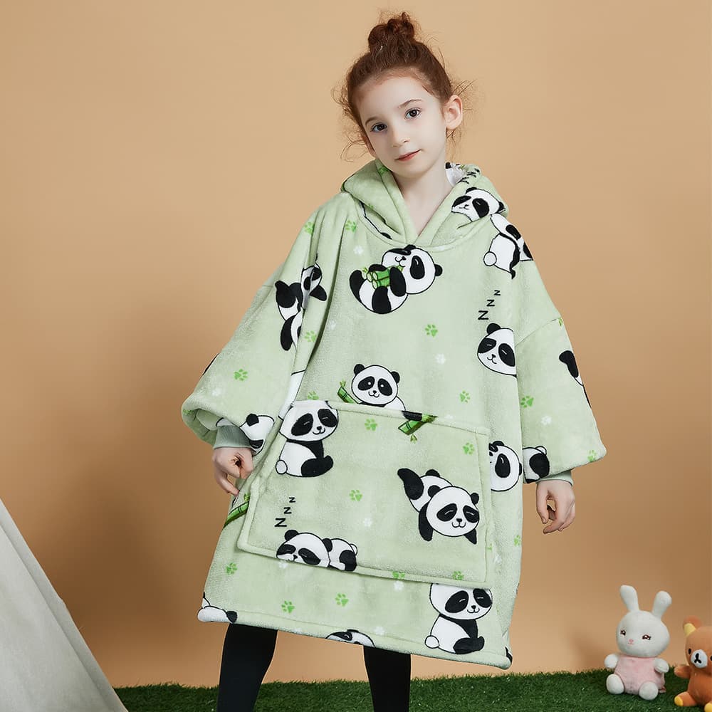 Kids Hoodie Blanket Thick Fleece Sweatshirt for Boys and Girls, Amazon Flannel Wearable Blanket