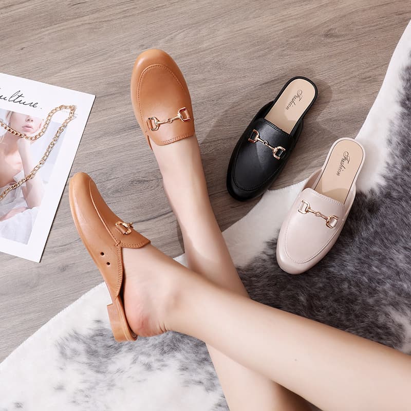 Factory Direct Women's Summer Slippers, Casual Fashion Sandals for Outdoor Wear, Lazy Shoes, Half-Toe Slippers for Women