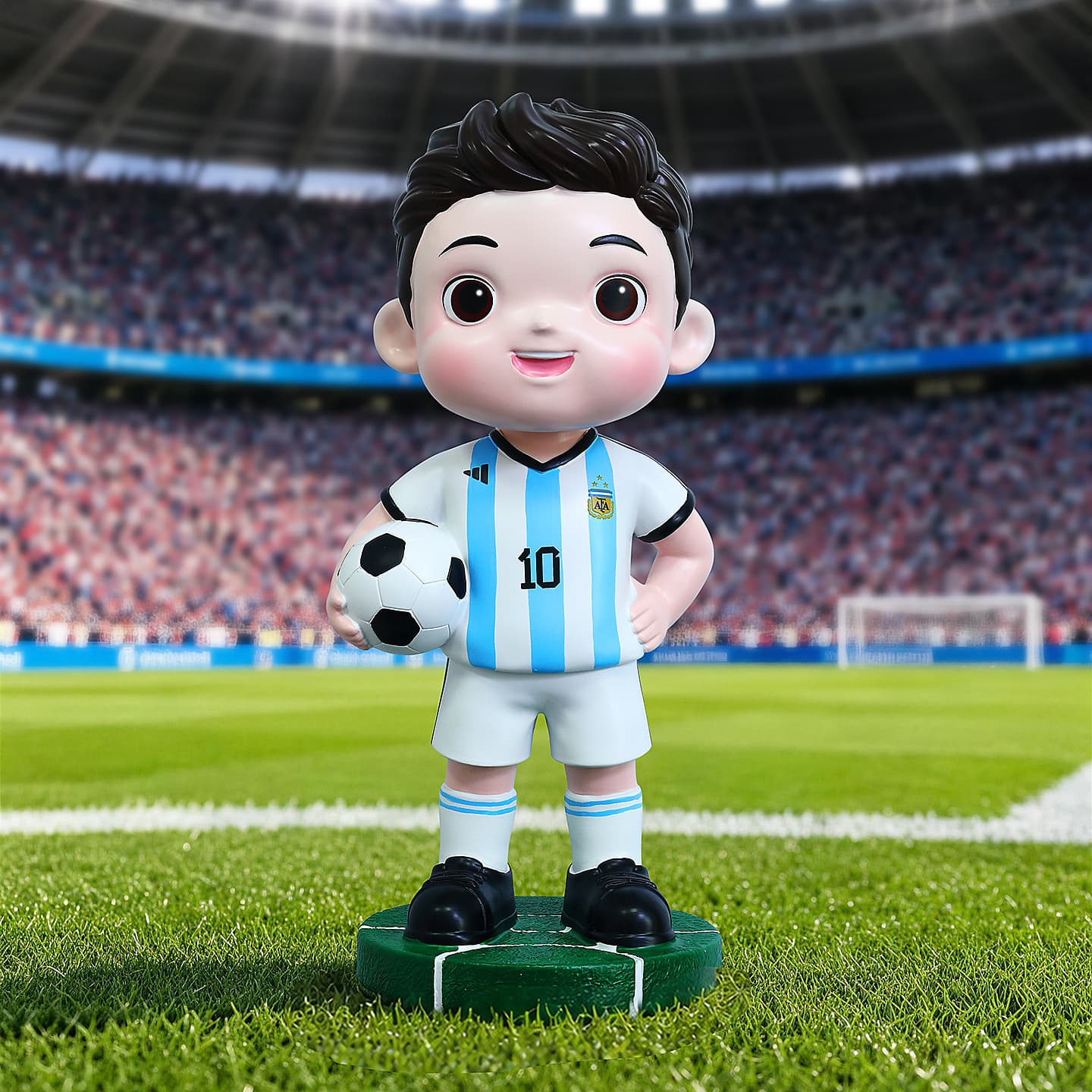 Creative Football Star Q-version Figurine Messi Argentina Brazil Cristiano Ronaldo Portugal Ornament Fan Souvenir Money Box