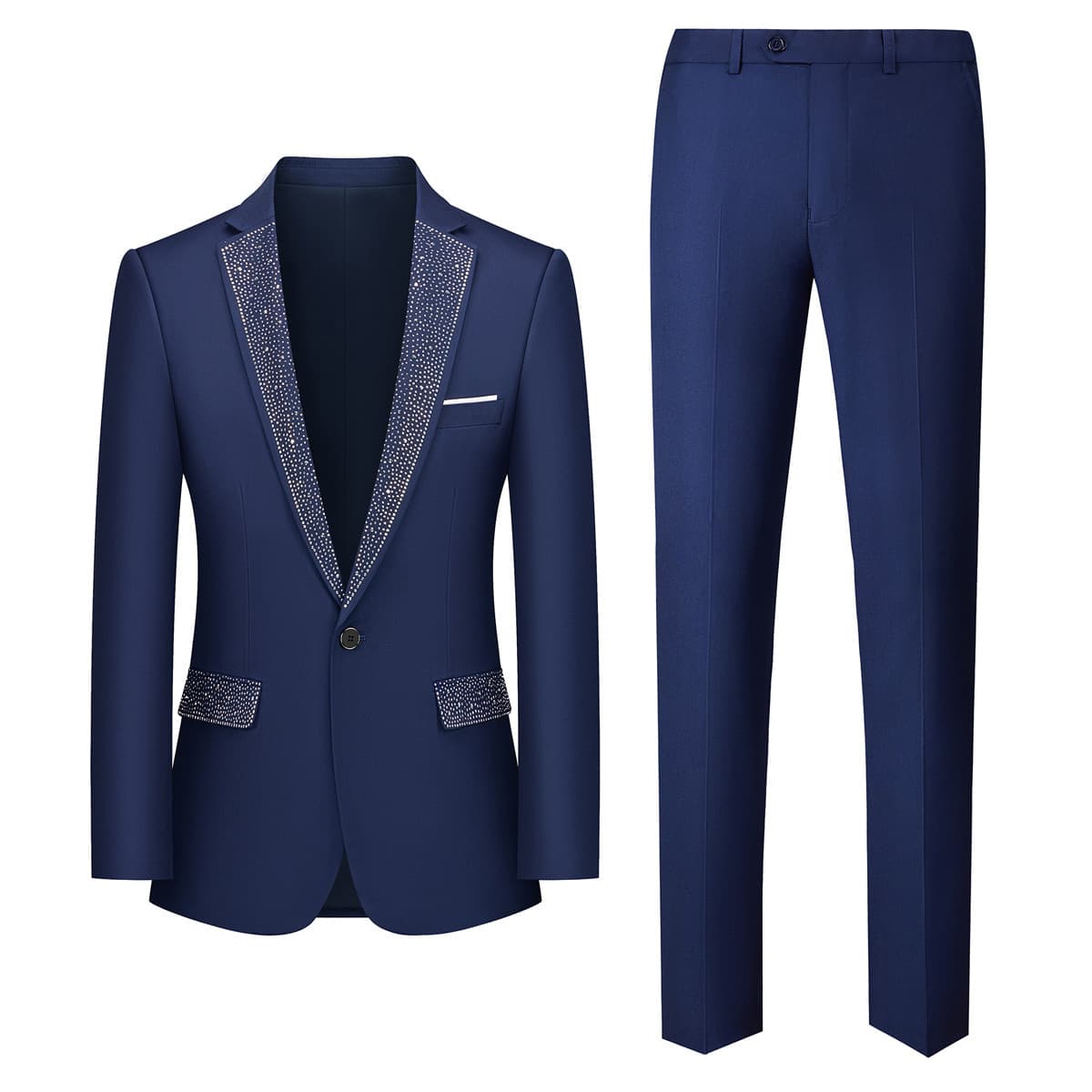 Hot-fix rhinestone suit, export business bestseller, banquet formal wear Men's Banquet Suits Classic