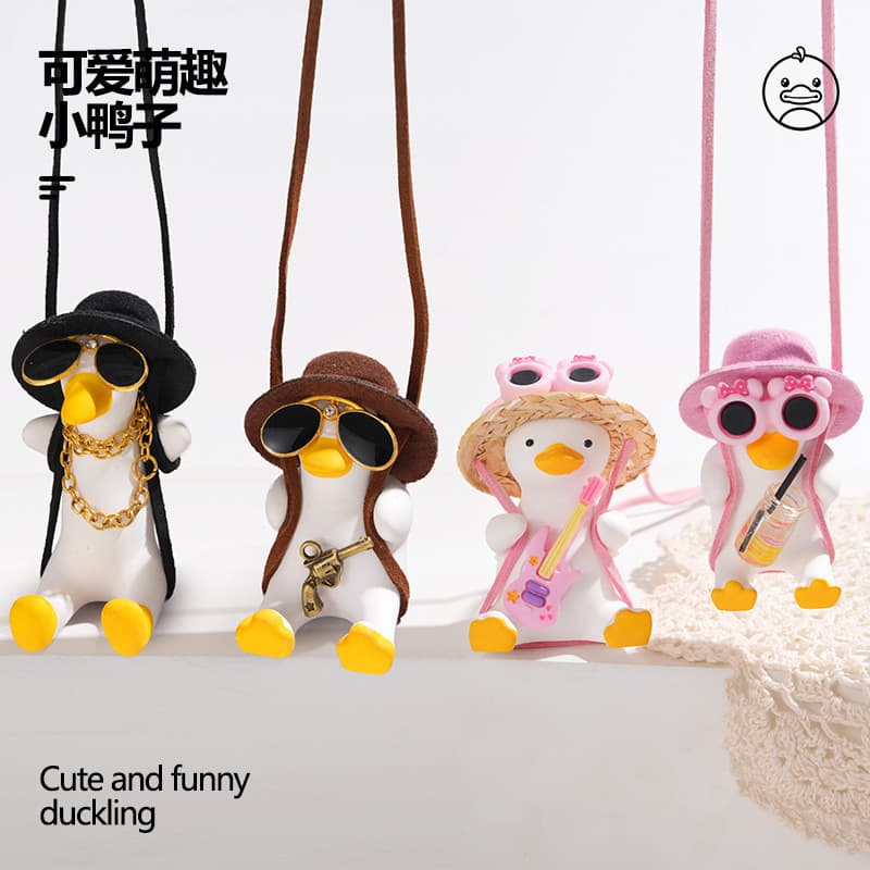 Cross-border swing duck Internet celebrity duck car car interior rearview mirror pendant car decoration car supplies crafts