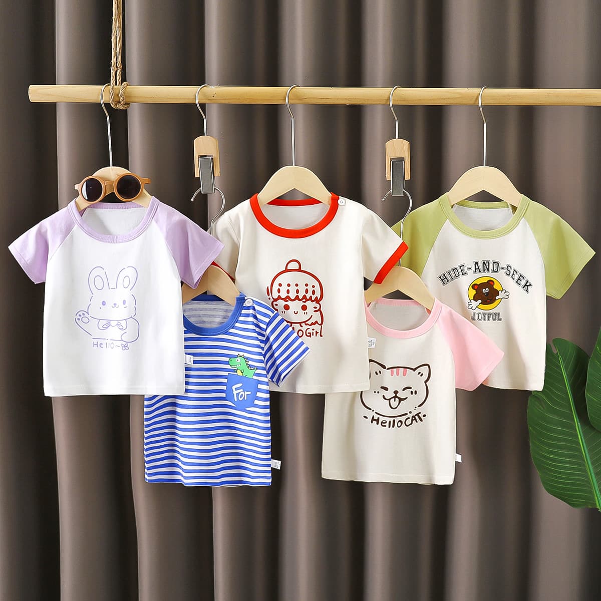 Children's Short Sleeve T-Shirt Pure Cotton Class A Summer New Boys Baby Girls All Cotton Clothes Korean Style 2026 Kids Clothing