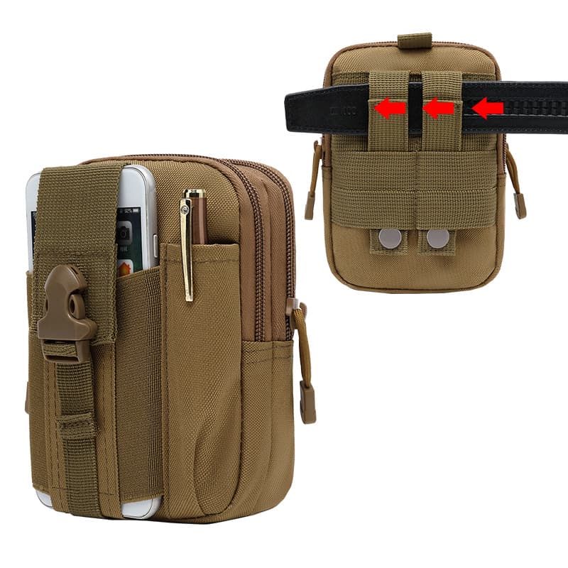 Crossbody Waist Bag for Men Work Construction Site Phone Bag Multi-functional Tactical Waist Pack Outdoor Phone Case Hip Bag 6.5
