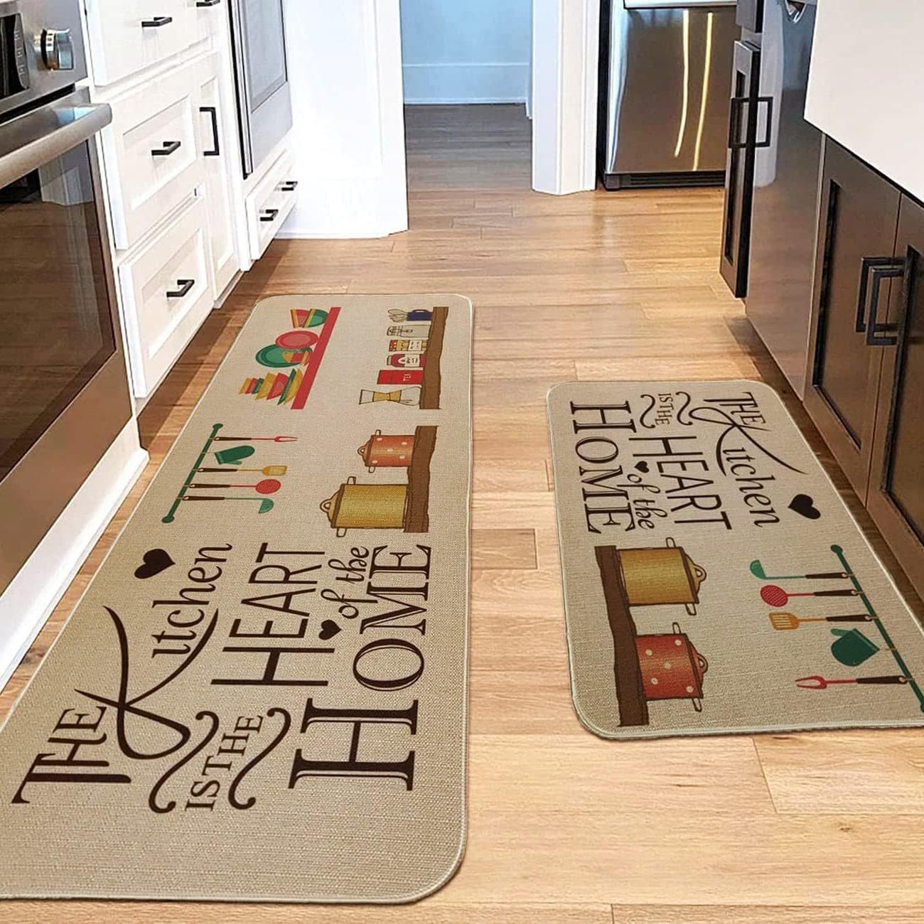 Cross-border Amazon New Kitchen Mat Household Dirt-resistant Wear-resistant Combination Long Kitchen Mat Two-piece in stock