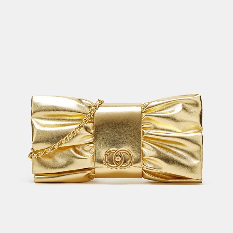Evening Style High-End Niche Elegant Clutch Bag with Butterfly Design DIY Lock Buckle Crossbody Chain Shoulder Bag